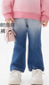 全棉時(shí)代（PurCotton）女幼童梭織牛仔喇叭褲 中藍牛仔 110 曬單實(shí)拍圖
