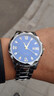 男士手表夜光日歷鋼帶高級感商務(wù)男款石英腕表 銀藍色（手表+禮盒+調表器） 曬單實(shí)拍圖