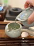 雅瓷汝窯側把公道杯陶瓷茶具茶道配件泡茶天青色分茶器可養線(xiàn)禮盒裝 汝窯側把公道 曬單實(shí)拍圖