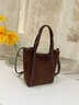 viney牛皮包包女包手提菜籃子包輕奢斜挎單肩生日禮物高級感送女友老婆 曬單實(shí)拍圖
