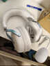 邁從（MCHOSE）V9 Pro游戲耳機頭戴式電競電腦耳機三角洲行動(dòng)fps吃雞聽(tīng)聲辨位電競芯片聲卡7.1聲道無(wú)線(xiàn)藍牙有線(xiàn) 【V9 Pro 無(wú)線(xiàn)7.1版】53mm大動(dòng)圈-白藍 曬單實(shí)拍圖