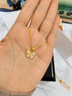 老鋪黃金古法手工足金項鏈 · 老鋪蝴蝶（1號）鉆飾鎖骨鏈 金重約6.1g 曬單實(shí)拍圖