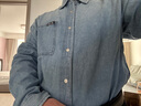 ABLE JEANS 【都市工裝襯衫】25新款休閑百搭男士舒適牛仔襯衫男長(cháng)袖內搭 復古天縹藍 L （65-75kg） 曬單實(shí)拍圖