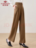 俞兆林高腰直筒褲女美拉德寬松闊腿褲休閑西裝褲高級感垂感長(cháng)褲 Y51X016 曬單實(shí)拍圖