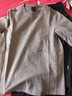 安踏衛衣長(cháng)袖t恤男2025秋季新款運動(dòng)休閑寬松華夫格青少年內搭打底衫 7405-3灰棕色 L (175) 適合120-140斤 曬單實(shí)拍圖