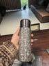 JRINKTEEA日本品牌純鈦保溫杯茶水分離鈦水杯車(chē)載男士燜泡茶杯戶(hù)外禮品杯 升級款隕花銀+杯套500ml無(wú)噴漆 曬單實(shí)拍圖