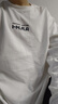 森馬（Semir）長(cháng)袖T恤男重磅寬松打底上衣撞色字母印花情侶裝秋季內搭外穿 本白10101 L 曬單實(shí)拍圖
