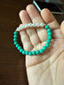 綠松石珍珠手串女士極細國風(fēng)文玩手鏈米珠小眾設計感單圈輕奢手飾 綠色 曬單實(shí)拍圖