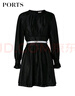 PORTS寶姿商場(chǎng)同款春季新品女裝連衣裙SD8D023PWA003 黑色 S (4) 曬單實(shí)拍圖