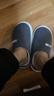 樸西冬季燈芯絨男士室內棉拖鞋保暖加絨厚底情侶居家 深灰色 40-41 曬單實(shí)拍圖