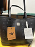 MCM【重磅新品】全新Visetos LIZ小號購物袋托特包女包大容量通勤 黑色 小號 曬單實(shí)拍圖