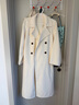 太平鳥(niǎo)西西里浴袍羊絨大衣女雙面毛呢白色赫本風(fēng) 米白色 S 曬單實(shí)拍圖