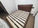 京東京造家居悅楓實(shí)木床 天然橡膠木 主臥雙人床胡桃色1.8×2米 曬單實(shí)拍圖