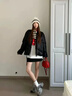 帛芮毛呢半身裙子女秋季2025新款包臀裙通勤風(fēng)短裙防走光a字裙秋裝 曬單實(shí)拍圖