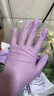 丁腈手套家用防水防油廚房一次性食品級加長(cháng)加厚餐飲洗碗家務(wù)清潔 紫色30只 【M碼】 曬單實(shí)拍圖
