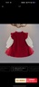G.DUCKKIDS小黃鴨童裝女童秋季套裝中國風(fēng)嬰幼兒連衣裙喜慶兒童寶寶周歲禮服 FD116款 紅色 90 尺碼1~2歲【 80-90cm】cm 曬單實(shí)拍圖