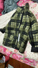 德瑪納【復古氣質上衣】春秋吸睛格紋綠松弛感仿羊羔毛外套女 曬單實拍圖