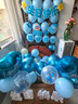 花羽夢(mèng)藍色生日主題布置男孩場(chǎng)景哪吒敖丙投屏海報氣球裝飾背景墻道具 哪吒生日投屏海報套餐E(帶燈) 曬單實(shí)拍圖