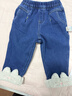 戴維貝拉（DAVE＆BELLA）冬裝加絨女童牛仔褲新款小童休閑褲洋氣兒童褲子女寶寶長(cháng)褲 牛仔藍DB4243179-N  90 cm（建議身高80-90cm） 曬單實(shí)拍圖