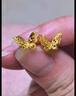 周六福（ZLF） 黃金耳飾女5G足金耳釘金輝之翼蝴蝶夢(mèng)幻森林 計價(jià) 一對-1.69g 曬單實(shí)拍圖