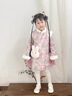 班喜迪女童連衣裙冬裝新中式寶寶公主裙周歲禮服秋冬裙子過(guò)年兒童旗袍裙 粉色 110 曬單實(shí)拍圖