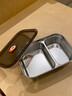 ymer316不銹鋼保溫飯盒微波爐加熱上班族食堂打飯分格便當餐盒雙格 曬單實(shí)拍圖