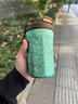 MOORMANLLY法國品牌純鈦咖啡杯便攜隨行杯男女高顏值鈦杯保溫杯吸管生日禮物 冰花綠420ml禮盒裝【晶鉆純鈦】420ml 曬單實(shí)拍圖