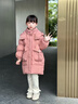 迪士尼2025新款女童羽絨服中長(cháng)款公主中大童冬季加厚兒童白鴨絨外套女孩 臟粉色 110 cm 曬單實(shí)拍圖