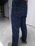 長(cháng)街九月 彈力牛仔褲男士2025秋冬季款寬松直筒大碼男裝耐磨干活工作長(cháng)褲 8010藍色+8010黑色 常規 32 曬單實(shí)拍圖