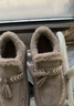 快樂(lè )瑪麗（J&M）董璇同款雪地靴女加絨保暖棉鞋毛毛一腳蹬厚底勃肯鞋 卡其色 38 曬單實(shí)拍圖