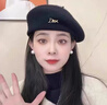 恒源祥羊毛貝雷帽女秋冬季純色時(shí)尚百搭韓系畫(huà)家帽復古蓓蕾帽 焦糖色 可調節 曬單實(shí)拍圖