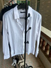 羅蒙（ROMON）純色商務(wù)職業(yè)正裝男士白襯衫工裝外套長(cháng)袖襯衣男CS108白色4XL 曬單實(shí)拍圖