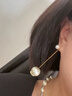 老廟小香珍珠耳環(huán)銀針?lè )肋^(guò)敏顯臉瘦氣質(zhì)長(cháng)款流蘇貝珠耳釘耳墜生日禮物 小號（推薦 日常搭配） 曬單實(shí)拍圖