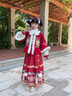 安妮優(yōu)兒（Anneyol）拜年服女童漢服冬季兒童新年唐裝2025新款國風(fēng)冬裝加厚喜慶過(guò)年服 套裝【上衣+裙子+毛領(lǐng)】 110 曬單實(shí)拍圖
