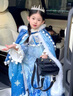G.duck漢服女童愛(ài)莎公主裙秋冬季加絨艾莎加厚斗篷兒童拜年服連衣裙唐裝 冰雪【裙子】全身加絨 120 建議5-7歲【113-122cm】 曬單實(shí)拍圖