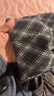 茵曼復古學(xué)院風(fēng)高腰格半身裙2025冬女裝新款A字長(cháng)包臀裙 黑杏格 S 曬單實(shí)拍圖