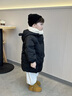 班喜迪兒童羽絨服冬季2025新款寶寶輕薄保暖外套白鴨絨男女童冬裝中長(cháng)款 黑色 90 充絨量：67.6g 曬單實(shí)拍圖