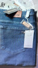 羅蒙（ROMON）男士牛仔褲男秋冬商務(wù)休閑褲男彈力直筒男褲厚款深檔直筒長(cháng)褲高腰 深藍+淺藍【春秋】 厚款 32 曬單實(shí)拍圖