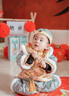 G.DUCKKIDS周歲禮服男寶寶春秋中式嬰兒唐裝套裝衣服滿(mǎn)月百天生日男孩抓周服 紅色 80 尺碼6-12月【75-85cm】 曬單實(shí)拍圖