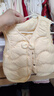 笛莎童裝女童馬甲2025秋冬小女孩羽絨馬甲背心小童外套 杏仁黃 100 曬單實(shí)拍圖