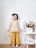 G.DUCKKIDS小黃鴨女童國風(fēng)套裝夏季2025新款女寶寶新中式夏裝兒童漢服兩件套 橙黃色 100 (建議90-98cm 2-3周歲） 曬單實(shí)拍圖