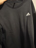 adidas情侶款寬松抓絨圓領(lǐng)長(cháng)袖衛衣套頭衫男女秋季阿迪達斯輕運動(dòng) 黑色/白   L 曬單實(shí)拍圖