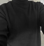 皮爾卡丹（pierre cardin）100%純羊毛衫男可翻高領(lǐng)毛衣男士加絨加厚冬季保暖中年針織打底衫 黑色 50 L/175推薦120-140斤 曬單實(shí)拍圖