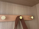 彩糖塘輕奢黑胡桃實(shí)木掛衣架子入戶(hù)門(mén)墻上黃銅掛衣鉤壁掛玄關(guān)木質(zhì)衣帽架 櫸木胡桃+6掛鉤【免打孔/打孔】 曬單實(shí)拍圖