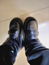 百麗（Belle）厚底保暖羊毛雪地靴女靴舒適加絨牛皮休閑短靴棉鞋D1X1DDD4 黑色-亮面皮 39 (245mm) 曬單實(shí)拍圖