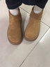 百麗（Belle）復古絨面勃肯鞋女2025冬新商場(chǎng)同款厚底加絨休閑短靴E6F1DDD5預售 棕色-薄絨 37 曬單實(shí)拍圖