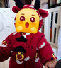 papa爬爬冬季新款男女寶寶新年棉服嬰兒夾棉外套外出保暖可愛(ài)龍年 紅色 80 cm 曬單實(shí)拍圖
