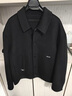 羅蒙（ROMON）毛呢大衣男士2025秋冬新款雙面羊毛外套短款韓版潮流痞帥呢子夾克 黑色 XL 125-140斤 曬單實(shí)拍圖