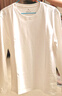 布先生明星同款長(cháng)袖T恤男士小白T內搭 長(cháng)袖標準T-圓領(lǐng)-白色 L(175) 曬單實(shí)拍圖