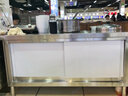 奈迅304不銹鋼推拉門(mén)工作臺廚房收納儲物柜飯店商用切菜臺打荷操作臺 長(cháng)150寬60高80單通【304加厚款】 曬單實(shí)拍圖